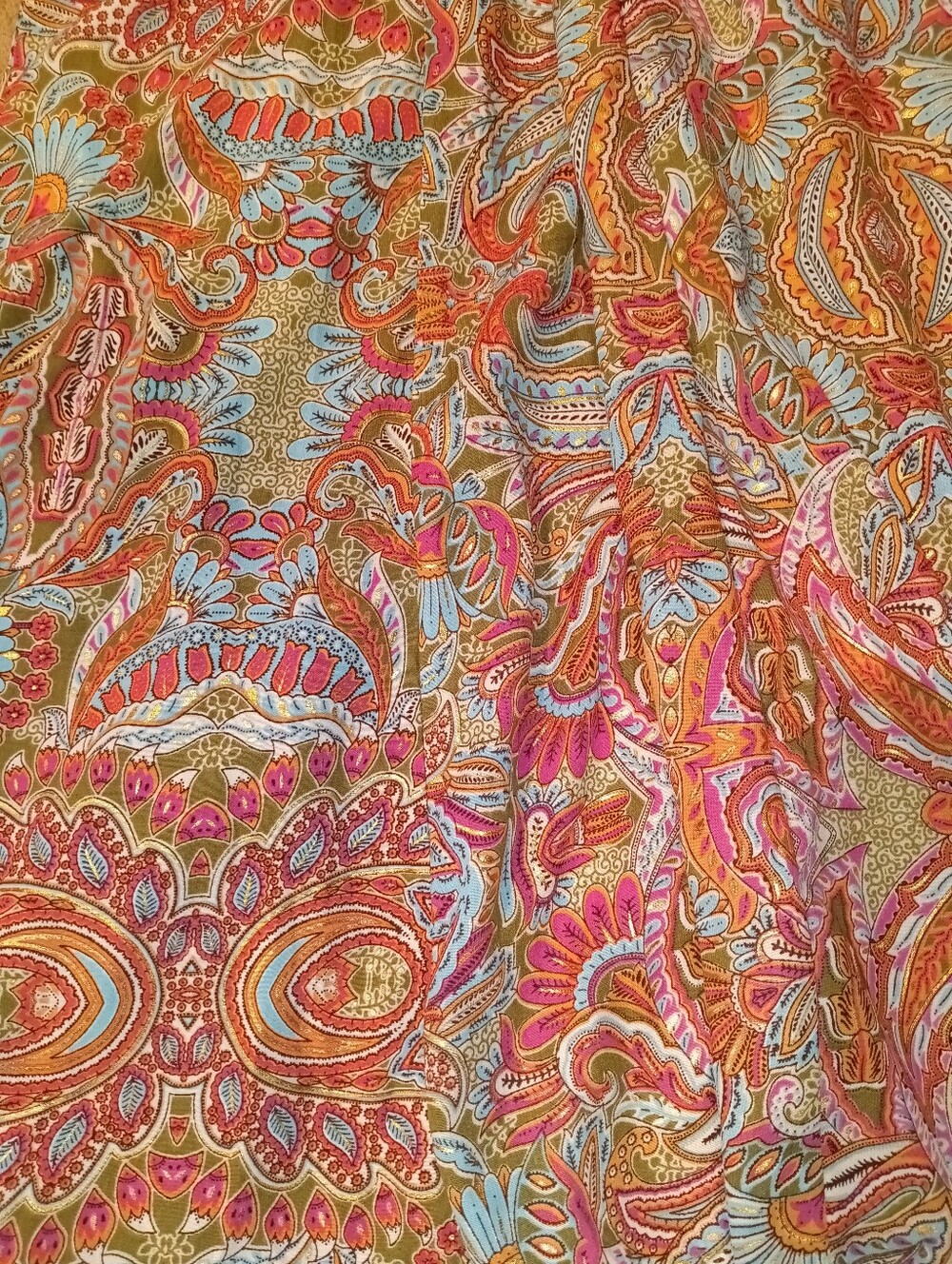 NWT Boemo 2 Pc Boho Paisley Wide-Leg Pants Set - Multicolor - Picture 6 of 8